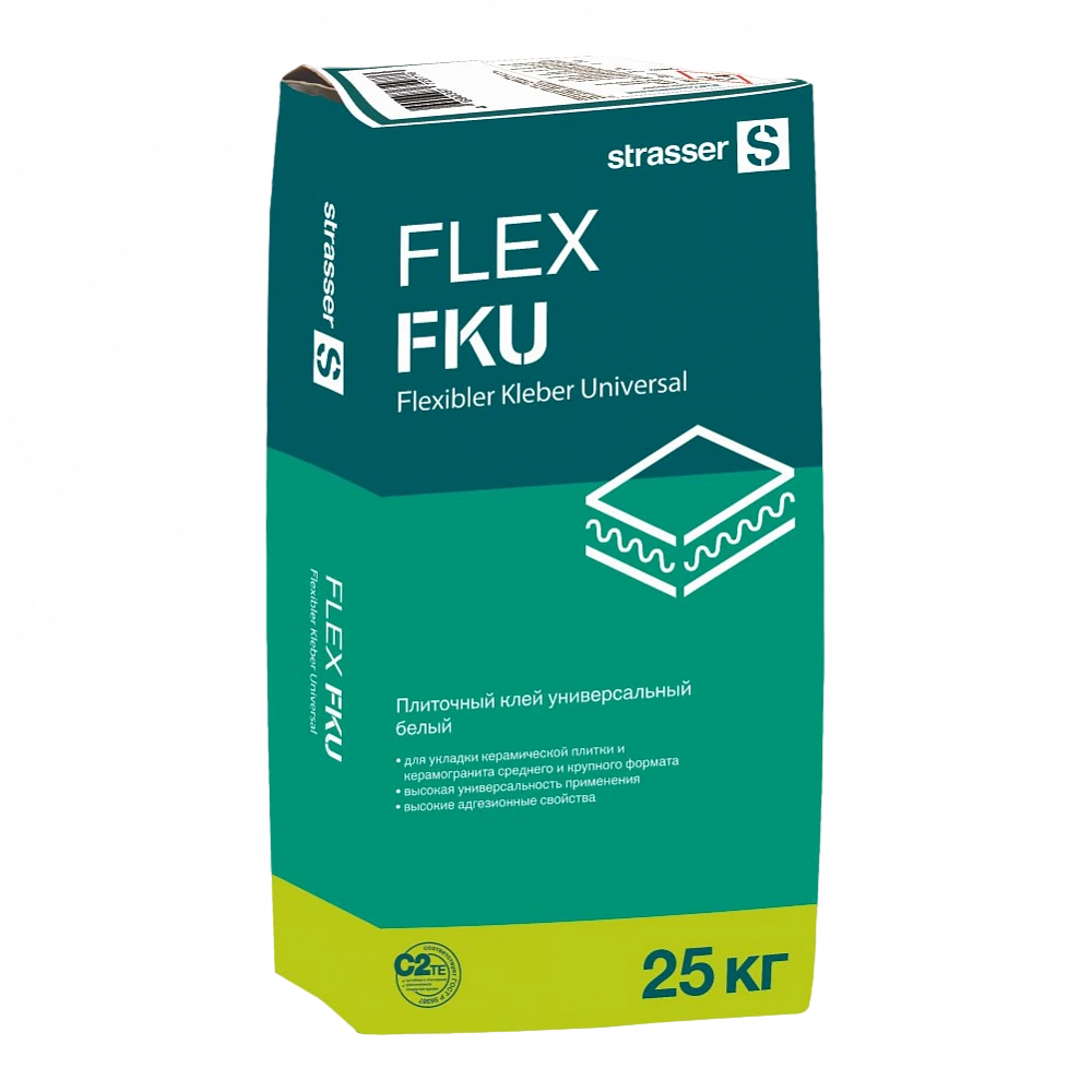 Плиточный клей Strasser FLEX FKU C2 TE